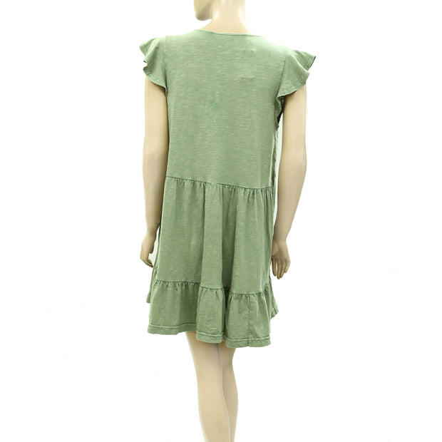 Daily Practice by Anthropologie Flutter Sleeve Mini Dress S