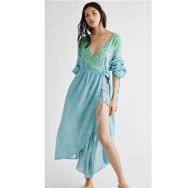 Intimately Free People Well Hello There Wrap Dress S