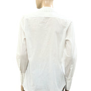 Nili Lotan Cotton Voile NL Buttondown Shirt Blouse Top S
