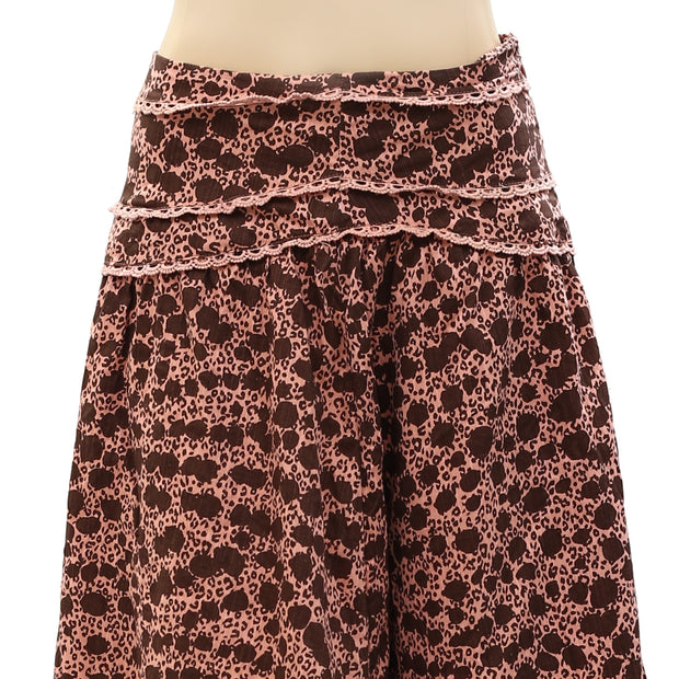 By Anthropologie Crochet Lace Midi Skirt XS