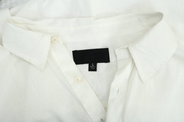 Nili Lotan Cotton Voile Buttondown Shirt Tunic Top L
