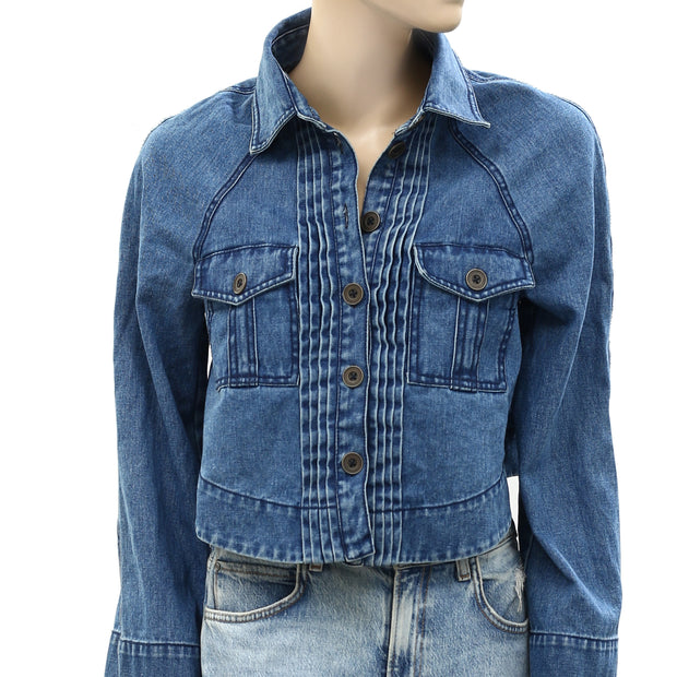 Merlette Verne Buttondown Denim Jacket Top