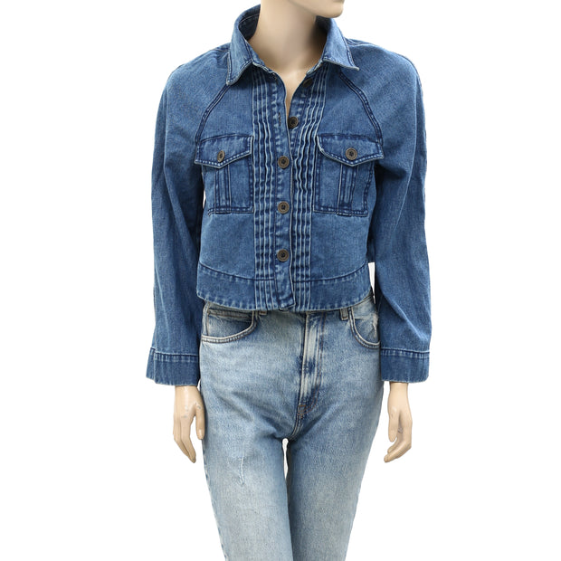 Merlette Verne Buttondown Denim Jacket Top