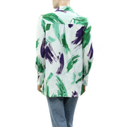 Maeve Anthropologie Printed Buttondown Shirt Top S