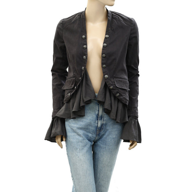Free People Ruffles Romance Jacket Top