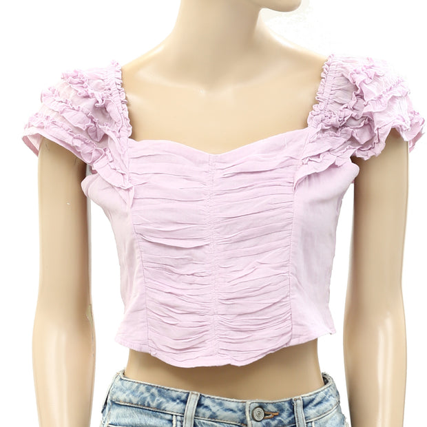 Free People Thank You Very Sweetly Cropped Top S