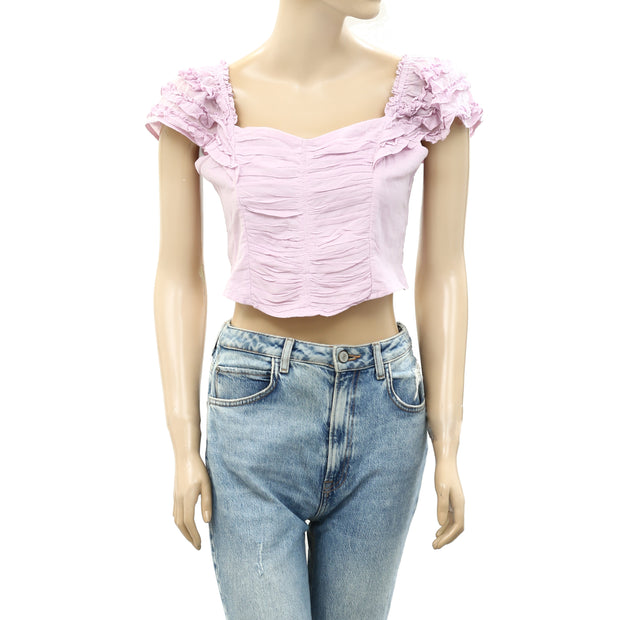 Free People Thank You Very Sweetly Cropped Top S