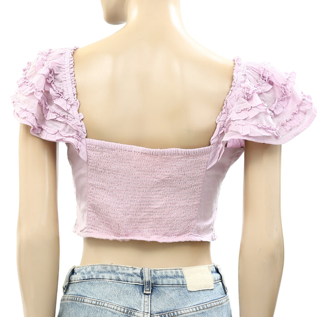 Free People Thank You Very Sweetly Cropped Top S