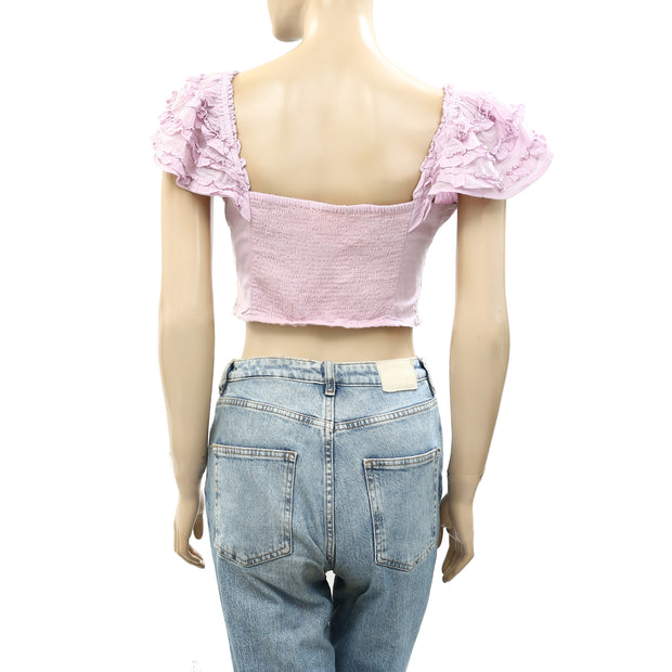 Free People Thank You Very Sweetly Cropped Top S