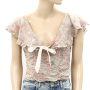 Free People Nala Printed Cropped Top