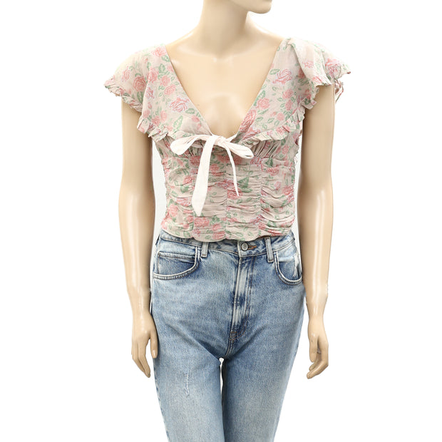 Free People Nala Printed Cropped Top