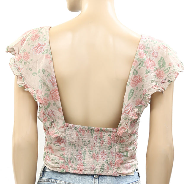 Free People Nala Printed Cropped Top