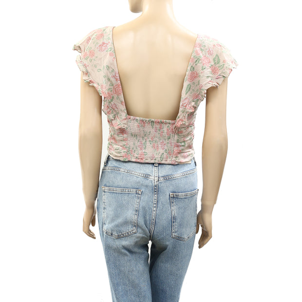 Free People Nala Printed Cropped Top