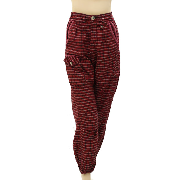 Free People Striped Printed Pants S
