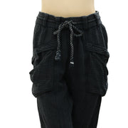Free People Cargo Solid High Waisted Pants XS