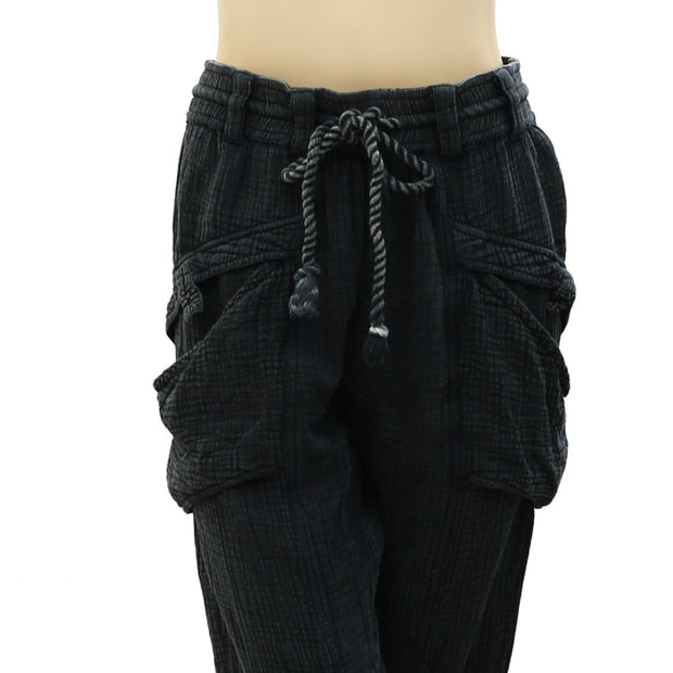 Free People Cargo Solid High Waisted Pants XS