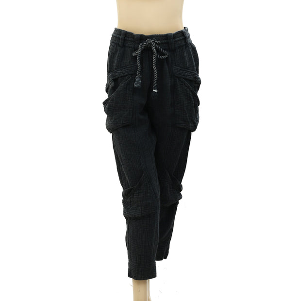 Free People Cargo Solid High Waisted Pants XS
