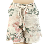 Pilcro Anthropologie Floral Print Embroidered Shorts XS