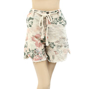 Pilcro Anthropologie Floral Print Embroidered Shorts XS