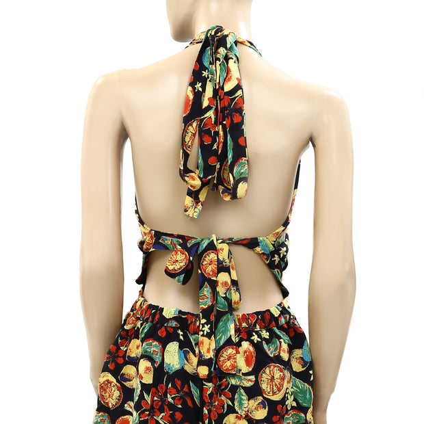 Free People Coral Tides Halter Romper XS