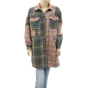 Free People Sammi Shirt Quilted Plaid Buttondown Jacket Top