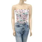 Intimately Free People Floral Sequin Tube Bodysuit Top S