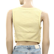 Free People Mabel Tank Buttondown Cropped Blouse Top