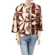 Free People We The Free Terry Cardi Hoodie Pullover Top L