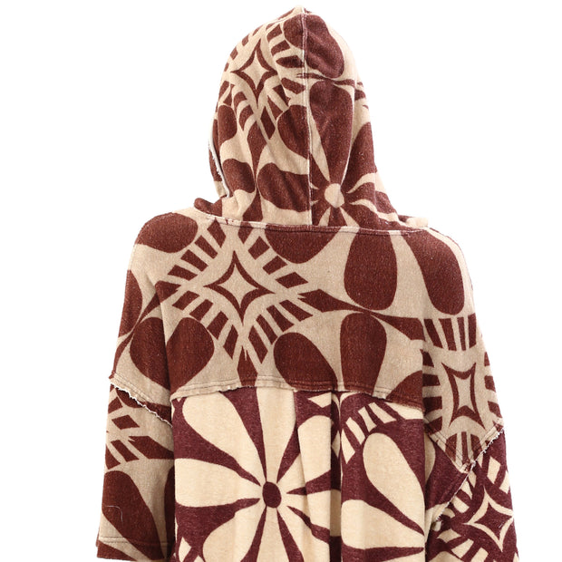 Free People We The Free Terry Cardi Hoodie Pullover Top L