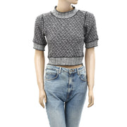 Free People Printed Cropped Tee Top S