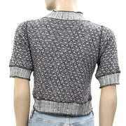 Free People Printed Cropped Tee Top S