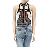 Free People Wildest Dreams Halter Blouse Top S