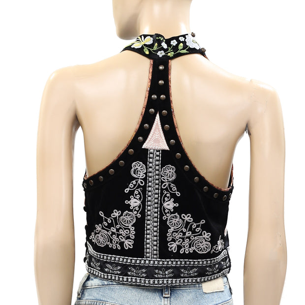 Free People Wildest Dreams Halter Blouse Top S