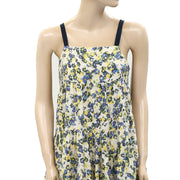 Merlette Floral Printed Ruffle Midi Dress XS