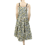 Merlette Floral Printed Ruffle Midi Dress XS