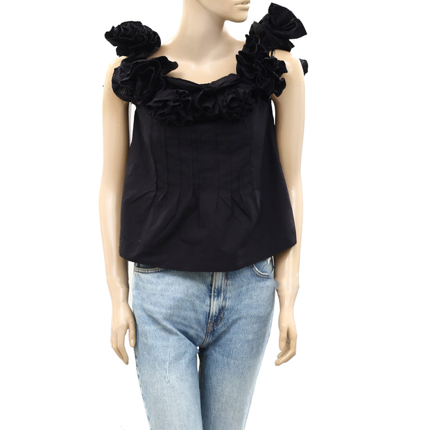 Maeve Anthropologie Ruffled Off-The-Shoulder Blouse Top S