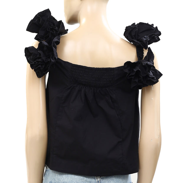 Maeve Anthropologie Ruffled Off-The-Shoulder Blouse Top S