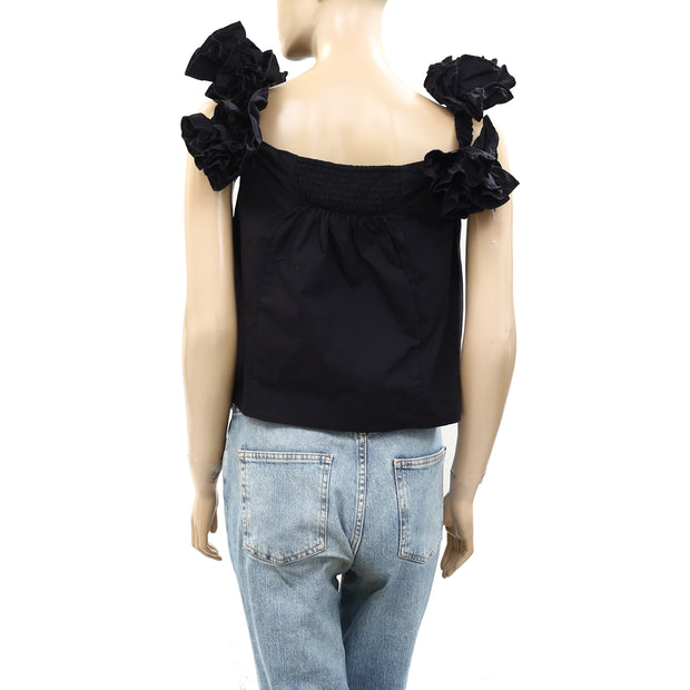 Maeve Anthropologie Ruffled Off-The-Shoulder Blouse Top S