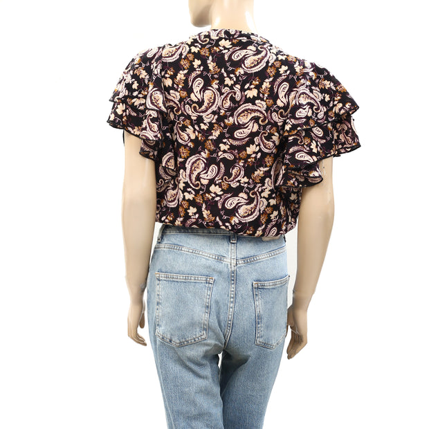 Intimately Free People Call Me Later Printed Bodysuit Top S