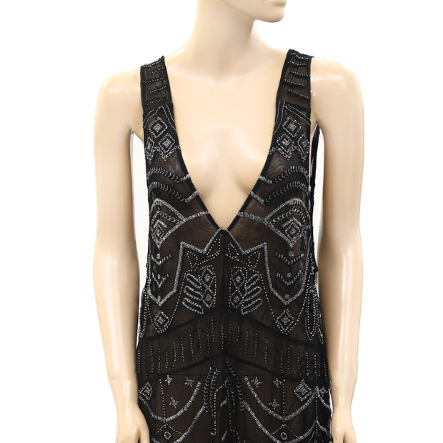 Intimately Free People Arya Embellished Slip Mini Dress S