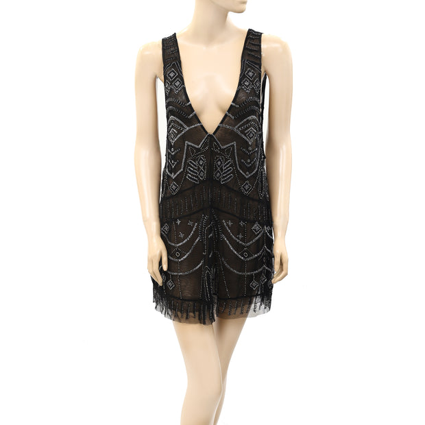 Intimately Free People Arya Embellished Slip Mini Dress S