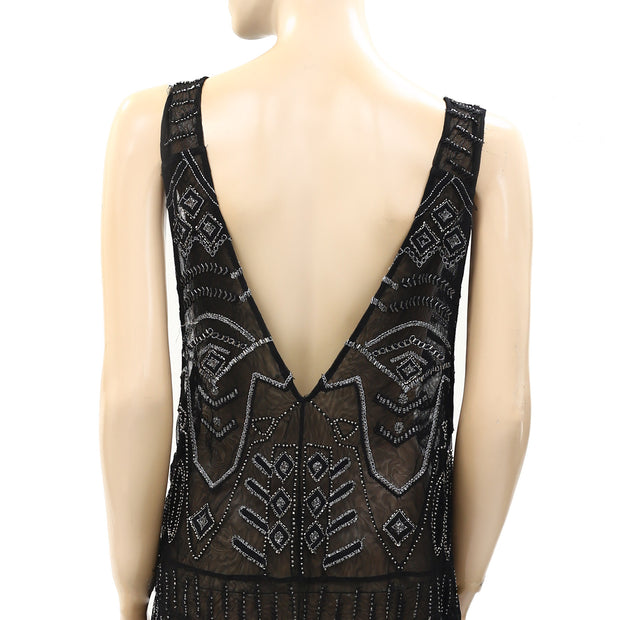 Intimately Free People Arya Embellished Slip Mini Dress S
