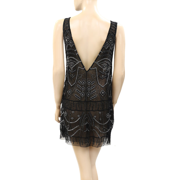 Intimately Free People Arya Embellished Slip Mini Dress S