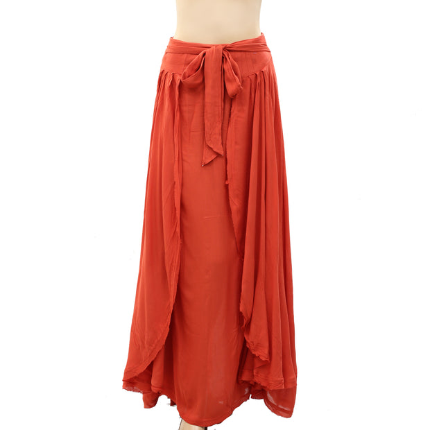 Free People Endless Summer Coast To Coast Wrap Midi Skirt S