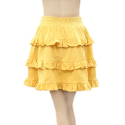 Superdry Floral Embroidered Smocked Mini Skirt S US-6