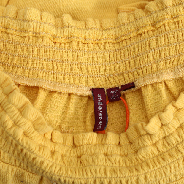 Superdry Floral Embroidered Smocked Mini Skirt S US-6