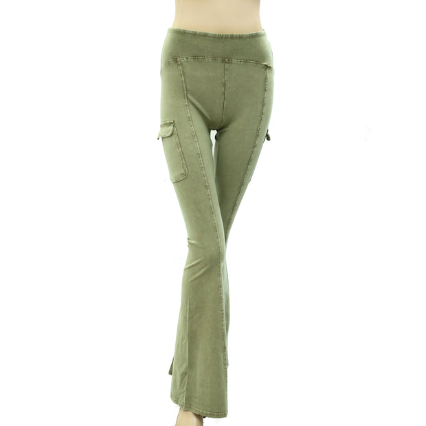 Out From Under Urban Outfitters Aria High-Waisted Cargo Flare Pants S