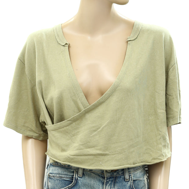 Out From Under Urban Outfitters Clara Wrap Tee Blouse Top