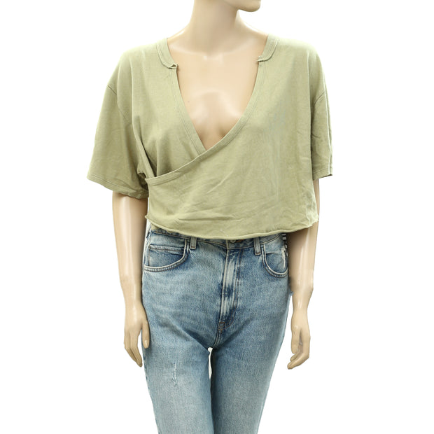 Out From Under Urban Outfitters Clara Wrap Tee Blouse Top