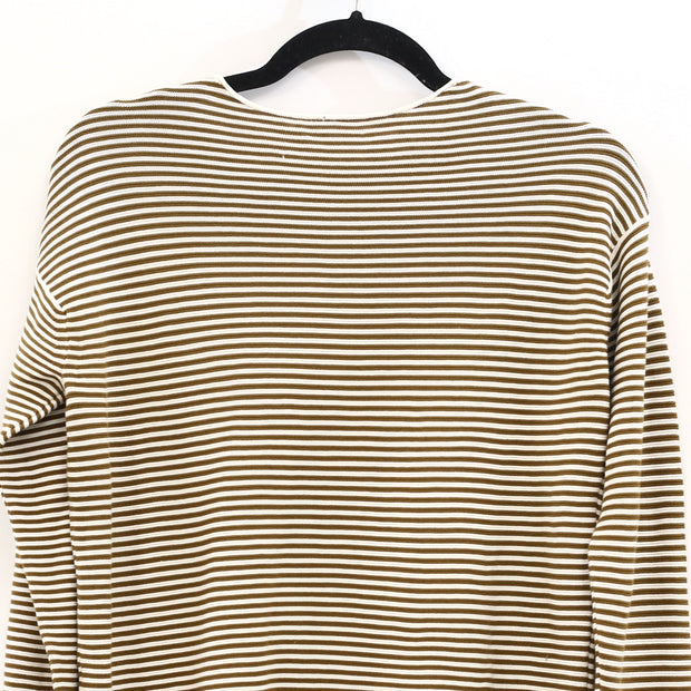 Napapijri Striped Print Men's Sweatshirt Long Sleeve Cotton Pullover M